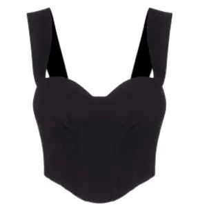 Cropped back corset top